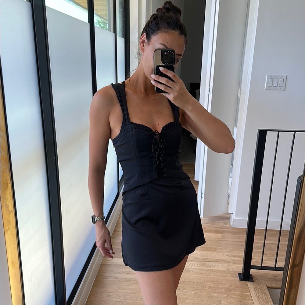 Oh Polly Black Ruched Bodycon Mini Dress - Picture 3 of 7